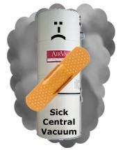 Sick central vacuum cartoon