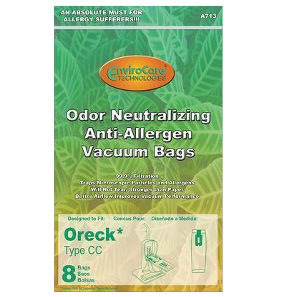 Oreck Staubsaugerbeutel Original Typ CC – 6 Stück, Hypoallergen