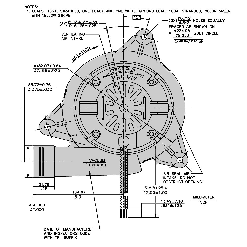 Budd 25807S Central Vacuum Motor ThinkVacuums