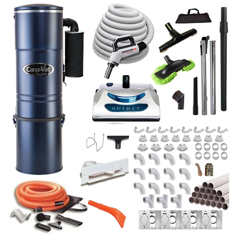 CanaVac Central Vacuum All In One Builders Package