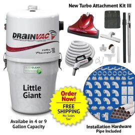 Drainvac Central Vacuum All In One Starter Package