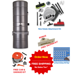 Vacumaid Central Vacuum All In One Estate Package