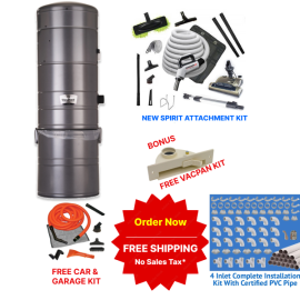 Vacumaid Central Vacuum All In One Builders Package