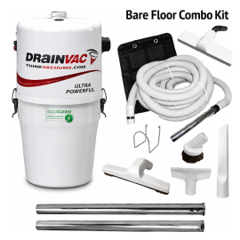 Drainvac Cobra/Python Central Vacuum and Bare Floor Combo Kit