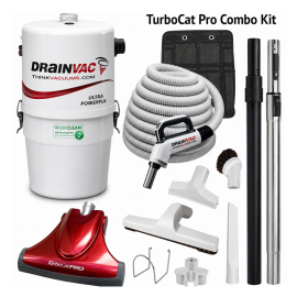 Drainvac Cobra/Python Central Vacuum & TurboCat Pro Combo Kit