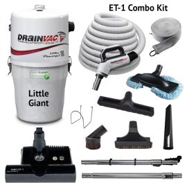Drainvac Little Giant Central Vacuum and ET-1 Combo Kit