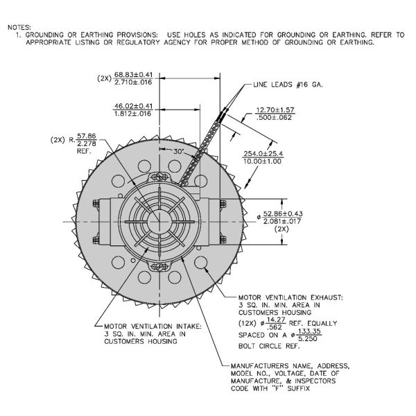 ◆colon◆ Ametek-Lamb 114787 Central Vacuum Motor (with Full Specs)