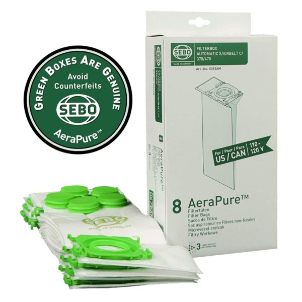 SEBO X/C/G/300/350/370 AeraPure Bags