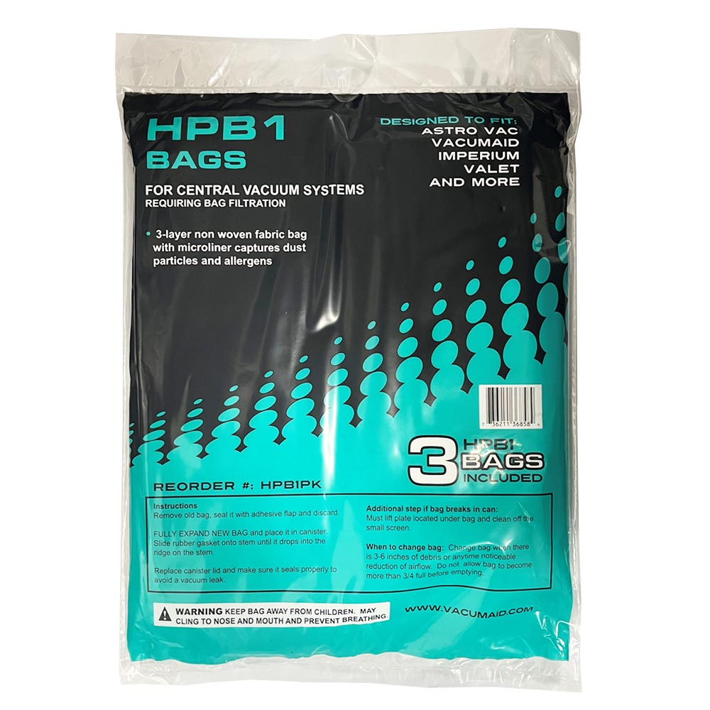 Vacumaid HPB1 HEPA Type Central Vacuum Cloth Bag (Best Quality)