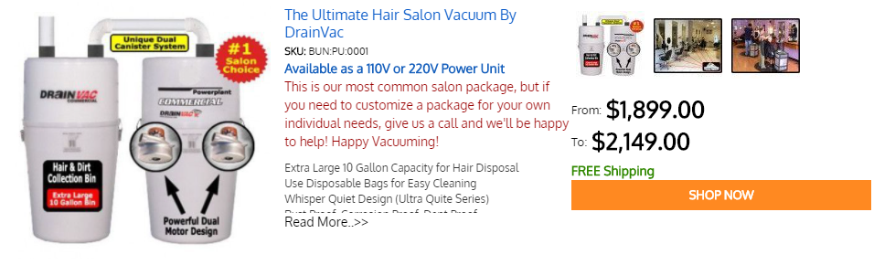 Best Hair Salon Vacuum