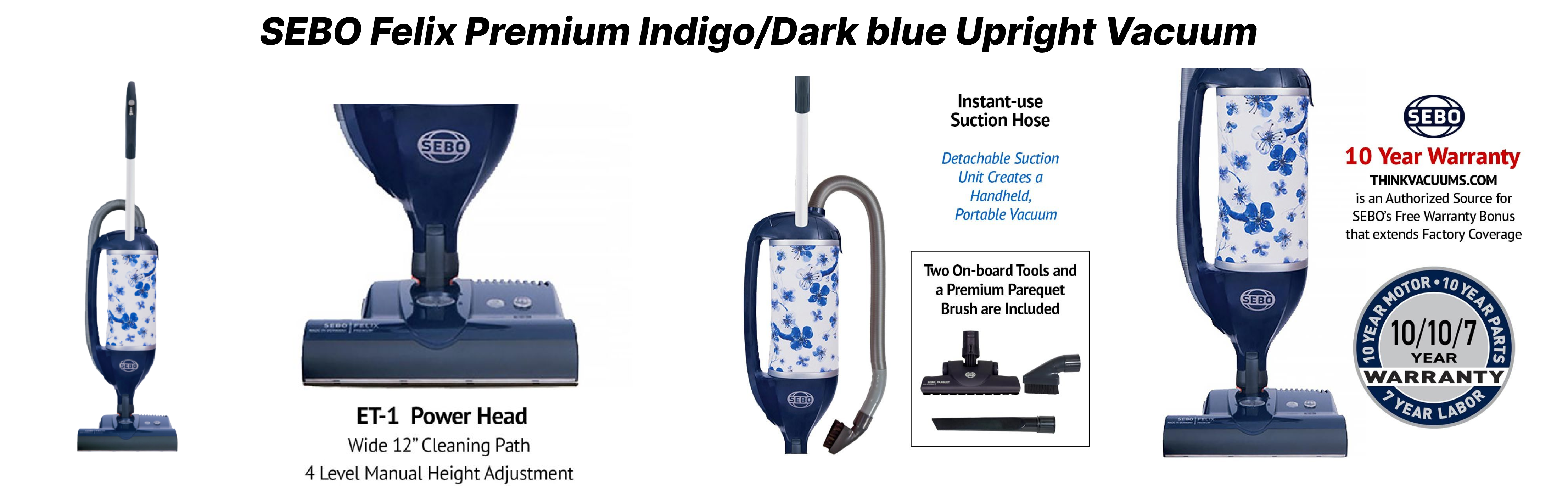 SEBO Felix Premium Indigo Upright Vacuum
