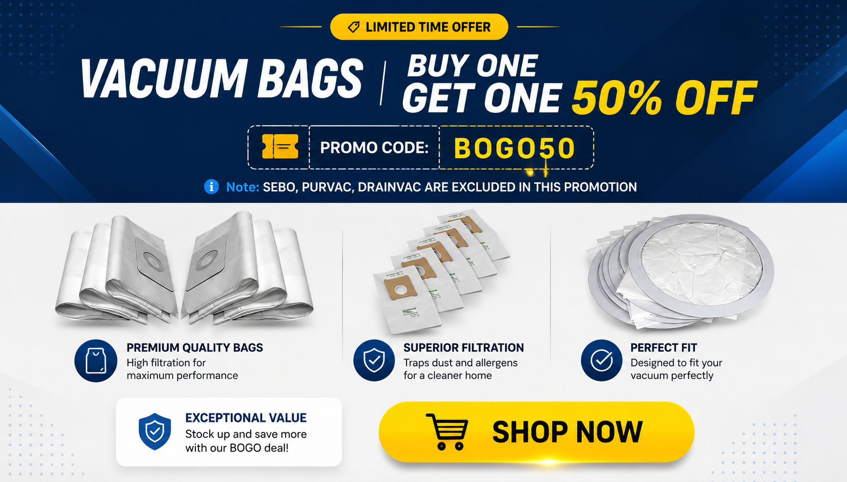 Vacuum Bags Buy One Get One 50% Off