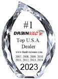 Drainvac Platinum Award for for sales and service.