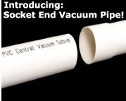 Bell End Central Vacuum PVC Pipes