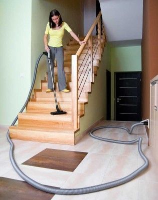 Image result for images of using a central vacuum