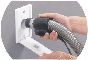 Nutone central vacuum utility inlet