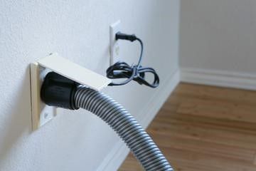 Plug in to a central vacuum system
