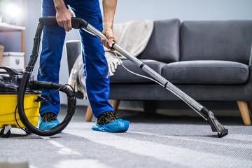 Protect yourself while vacuuming.