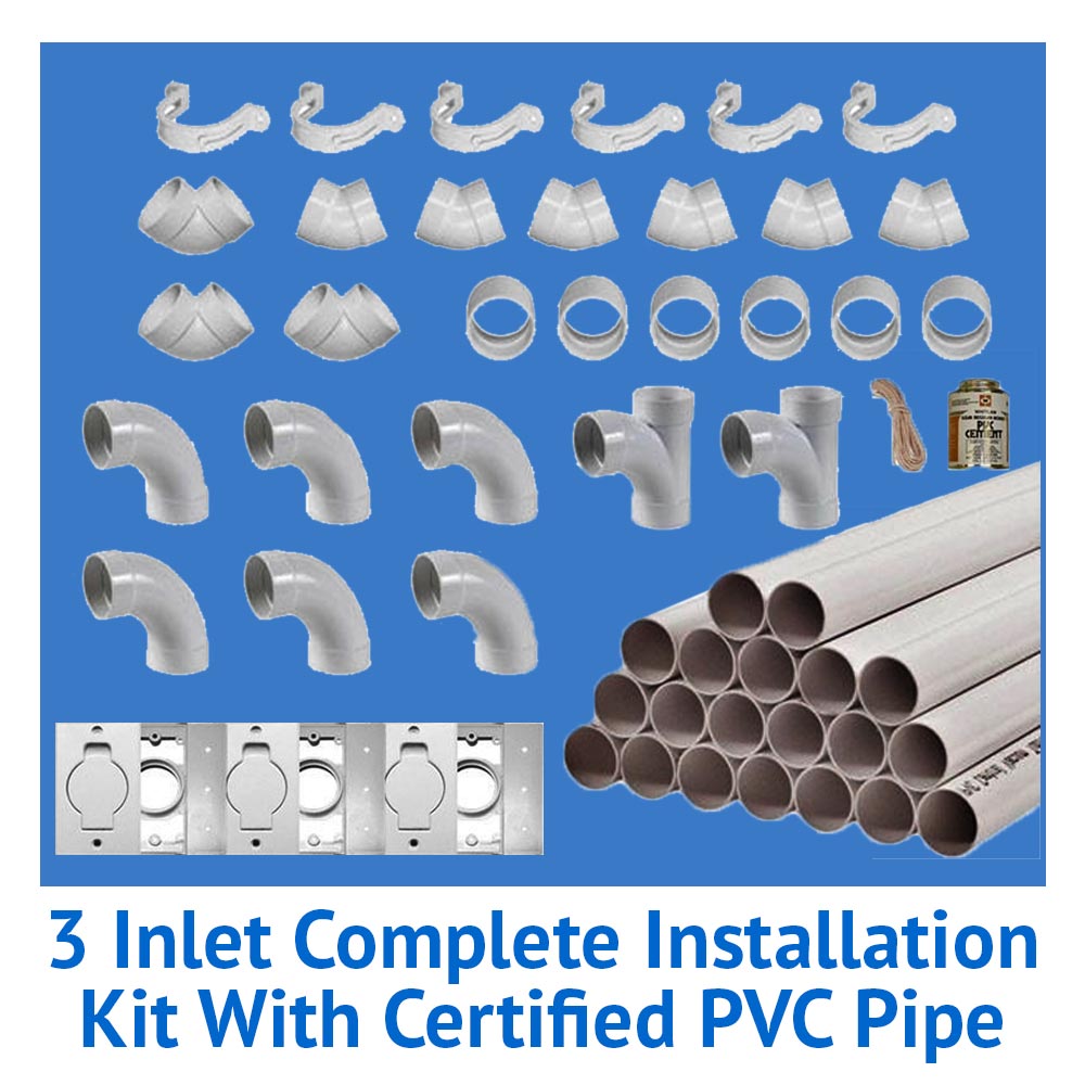 NuTone PP6501 All In One 3 Inlet Builders Central Vacuum
