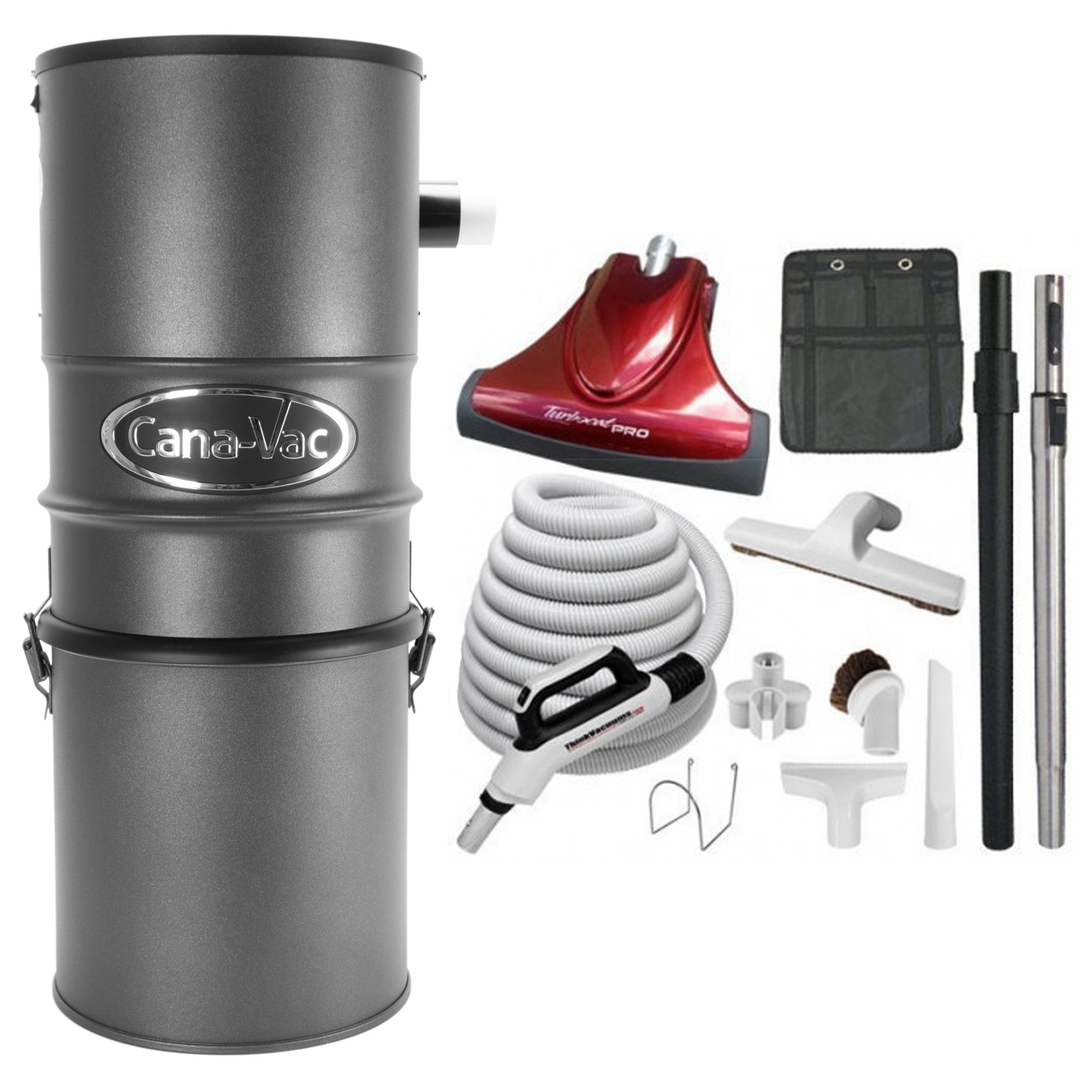 CanaVac CV587 Central Vacuum + TurboCat Pro Attachment Kit
