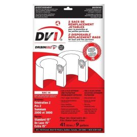 DrainVac SAC-14 Side Fill 9-Gallon Paper Allergy Bags