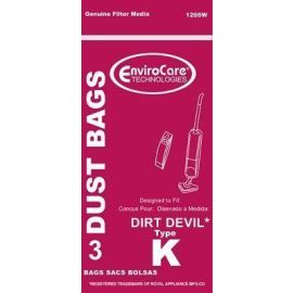 Dirt Devil / Royal Type K Replacement Broom Bags 120SW