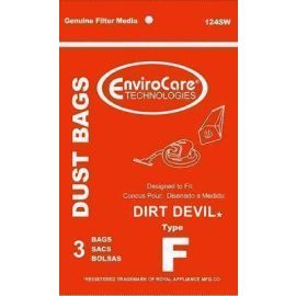 Dirt Devil / Royal Type F Micro Lined Replacement Bags 124SW