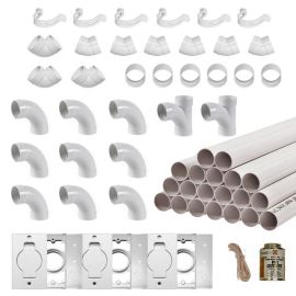 3-Inlet Central Vacuum Installation & Pipe Kit