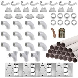 4-Inlet Central Vacuum Installation & Pipe Kit