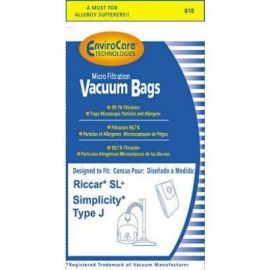 Riccar/Simplicity Type J Replacement Micro Filtration Bags 810