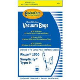 Riccar/Simplicity Type H Replacement Micro Lined Bags 811