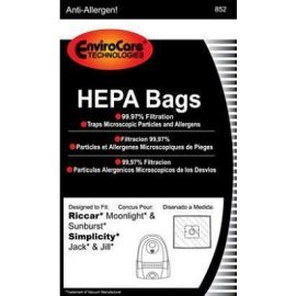Riccar/Simplicity Type Z HEPA Type Micro Lined Cloth Bags 852