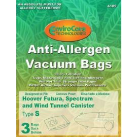 Hoover Type S Cloth Anti Allergen Bags A109