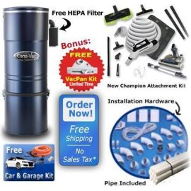 Cana-Vac Elite All In One Central Vacuum Package