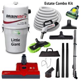 DrainVac Little Giant Central Vacuum and Estate Combo Kit 