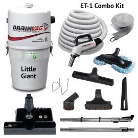 Drainvac Little Giant Central Vacuum and ET-1 Combo Kit 