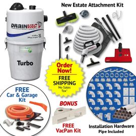 Drainvac Central Vacuum All In One Ultimate Package