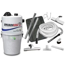 Drainvac Turbo Central Vacuum and Bare Floor Combo Kit 