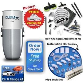 DuoVac Elite All In One Central Vacuum Package