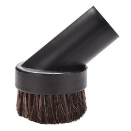 Central Vacuum Deluxe Round Dusting Brush w/ Natural Horsehair