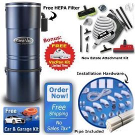 Cana-Vac Estate All In One Central Vacuum Package