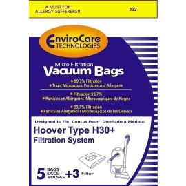 Hoover Type H30+ Micro Filtration Replacement Bags and 3 Filters 322