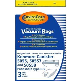 Kenmore Type C 5055/50557/50558 Canister Vacuum Paper Bags 137