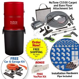 NuTone PP5501 All In One 4 Inlet Builders Central Vacuum Package
