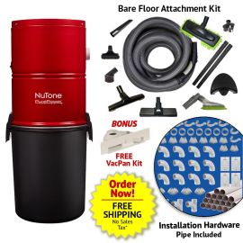 NuTone PP5501 All In One Bare Floor 4 Inlet Builders Central Vacuum Package