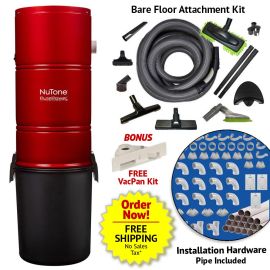 NuTone PP6501 All In One Bare Floor 3 Inlet Builders Central Vacuum Package