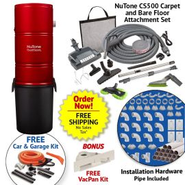 NuTone PP6501 All In One 6 Inlet Builders Central Vacuum Package