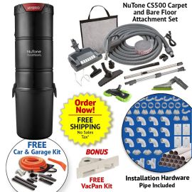 NuTone PP7001 All In One 3 Inlet Builders Central Vacuum Package