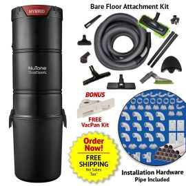 NuTone PP7001 All In One Bare Floor 3 Inlet Builders Central Vacuum Package