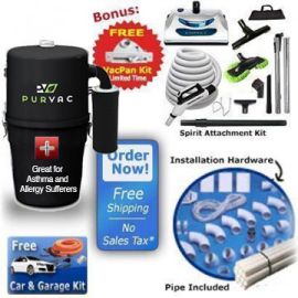 Purvac Builders All In One Central Vacuum Package